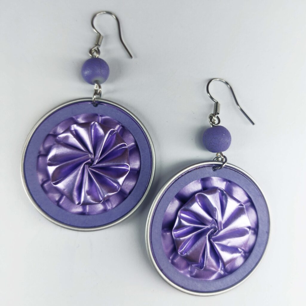 Lavender Earrings by Upcycled